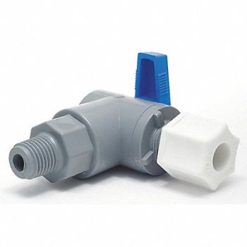 GRAINGER APPROVED PVC Ball Valve Angle 1/4 x3/8, 3CGP7