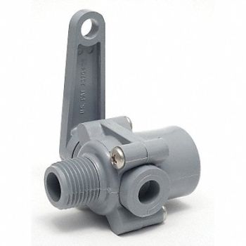 GRAINGER APPROVED PVC Ball Valve Inline FNPT x MNPT 3/4 in, 3CGW2