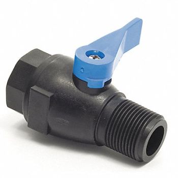 GRAINGER APPROVED PVC Ball Valve Inline FNPT x MNPT 3/4, 3CHA8