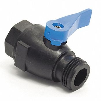 GRAINGER APPROVED PVC Ball Valve FNPT X Hose Cap 3/4 in, 3CHA9
