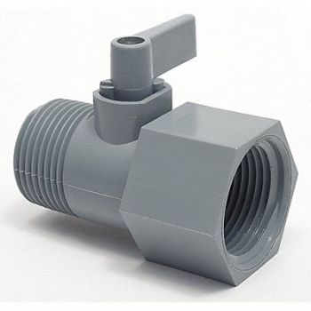 GRAINGER APPROVED PVC Ball Valve Inline FNPT x MNPT 3/4, 3CHC9
