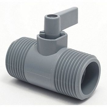 GRAINGER APPROVED PVC Ball Valve Inline MNPT 3/4 in, 3CHD1