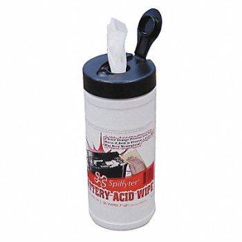 SPILFYTER Battery Acid Wipes 11 lb Pink PK12, 792VN5