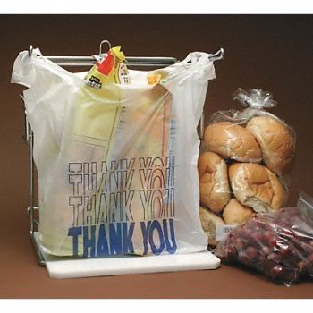 GRAINGER APPROVED Plastic Shopping Bag T-Shirt Bag PK1000, 3CUE2