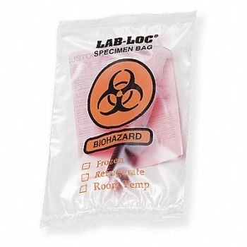 GRAINGER APPROVED Specimen Transfer Bag 12 in L PK1000, 3CUE7