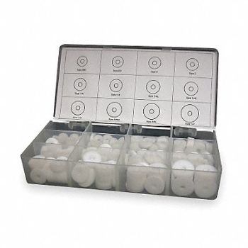 GRAINGER APPROVED Wshr Assrt Plain PTFE 240PK, 3CWA2