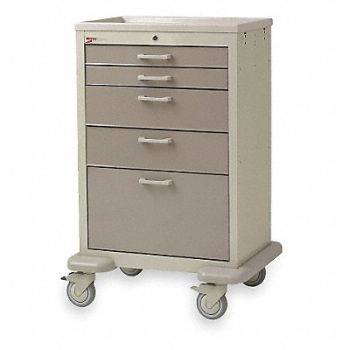 METRO Medical Cart Steel/Polymer Lt./Dk Taupe, 3CWH3