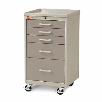 METRO Compact Cart Steel/Polymer Lt./Dk.Taupe, 3CWH8