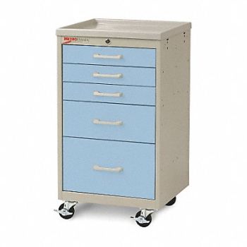 METRO Compact Cart Steel/Polymer Taupe/Blue, 3CWJ2