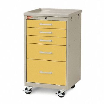 METRO Compact Cart Steel/Polymer Taupe/Yellow, 3CWJ3