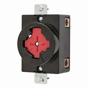 HUBBELL Lck Recept 30 A Red Thrmpl NoNEMA 1Gng, 3D017