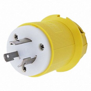 HUBBELL Plug 125VAC 20A L5-20P 2P 3W 1PH, 3D045