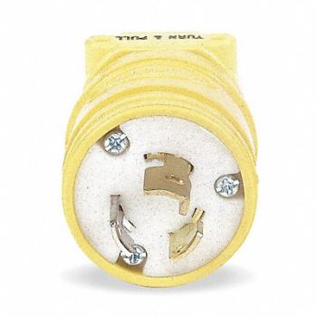 HUBBELL Plug 125VAC 15A L5-15P 2P 3W 1PH, 3D054