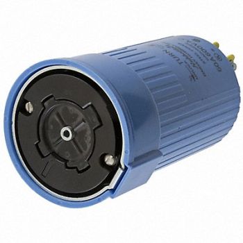 HUBBELL LckCon Straight 60 A Blue Steel Non-NEMA, 3D083
