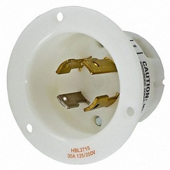 HUBBELL Flanged Locking Inlet Industrial 30, 3D090