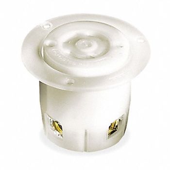 HUBBELL Flanged Locking Receptacle Industrial 30, 3D098