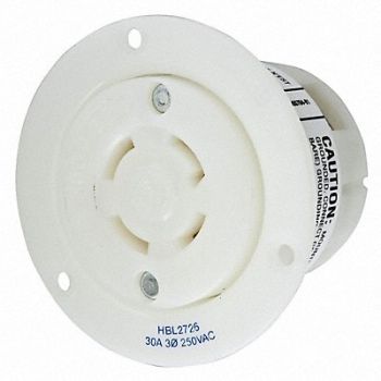 HUBBELL Flanged Locking Receptacle 30, 3D093