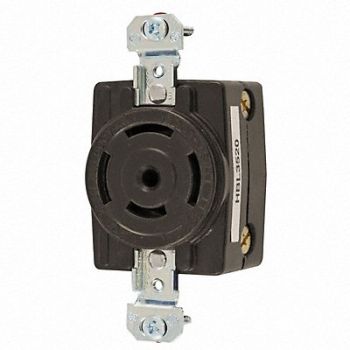 HUBBELL Locking Receptacle Industrial, 3D117