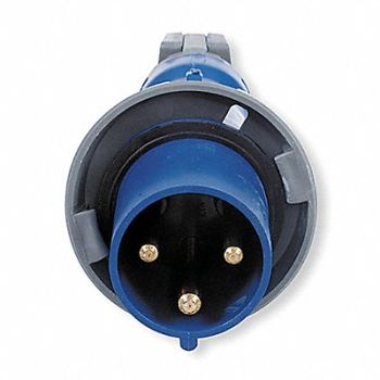 HUBBELL IEC Pin and Sleeve Plug 30 A Blue 2Pl, 6C148