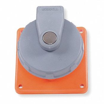 HUBBELL WT Pn Slv Rec Orange 60 A 3Pl Three, 6C585