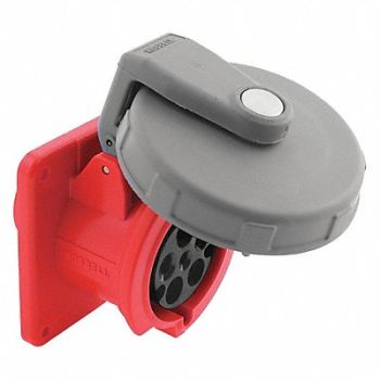 HUBBELL IEC Pin and Sleeve Receptacle 60A 480V, 3D217