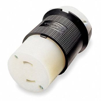 HUBBELL Connector 125VAC 15A L1-15R 2P 2W 1PH, 3D258