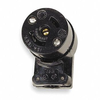 HUBBELL Locking Angle Connector Std. 15 A ML-2R, 3D267