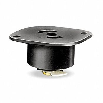 HUBBELL Locking Flanged Receptacle Std 15A ML-2R, 5Z912