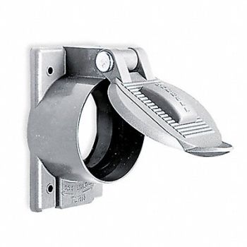 HUBBELL WIRING DEVICE-KELLEMS Weatherproof Cover Thermoplastic Gray, 3D277
