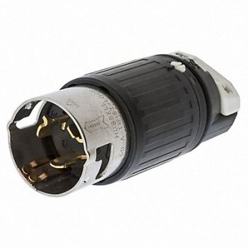 HUBBELL Locking Plug 125/250VAC 50A 3P 4W, 3D323