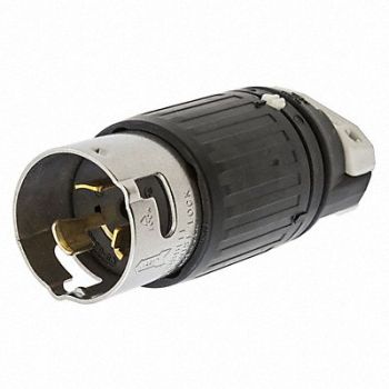 HUBBELL Locking Plug 250VAC 50A 2P 3W, 3D331