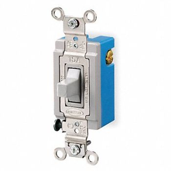 HUBBELL Wall Switch 120/277V 15A 3-Position, 3D377