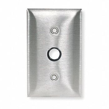 HUBBELL WIRING DEVICE-KELLEMS Plate Wall 1 Gang Silver, 3D435