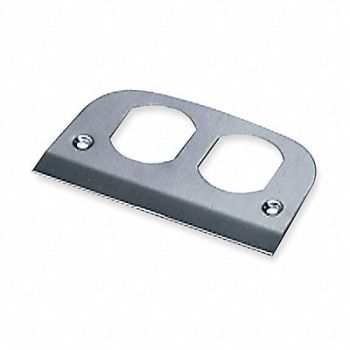 HUBBELL WIRING DEVICE-KELLEMS Above Floor Fitting Aluminum 2-Gang, 3D457