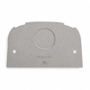 HUBBELL WIRING DEVICE-KELLEMS Above Floor Fitting Aluminum Round, 3D458