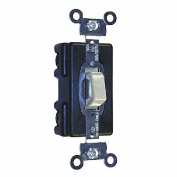 HUBBELL Wall Swtch 4-Way 120/277V 20A Ivry Press, 3D497