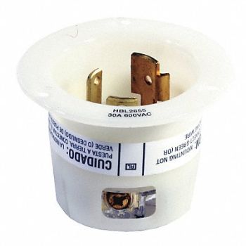 HUBBELL Flanged Locking Inlet Industrial 30, 3D637