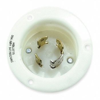 HUBBELL Flanged Locking Inlet Industrial 30, 3D650