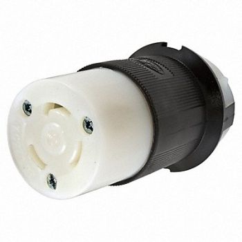 HUBBELL Connector 250VAC 30A 2P 3W, 3D712
