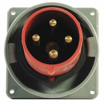 HUBBELL IEC Pin and Sleeve Inlet 63A 380-415V, 3D796