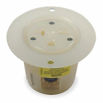 HUBBELL Flanged Receptacle Single 20A 6-20R 250V, 3D912