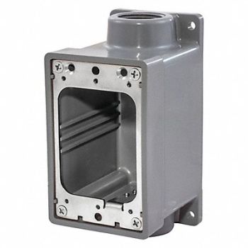 HUBBELL WIRING DEVICE-KELLEMS Box Back Marine Gray, 3D939