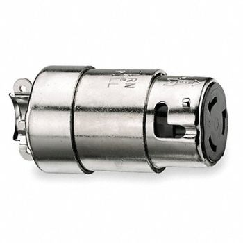 HUBBELL Locking Connector 125/250VAC 50A 3P 4W, 3D977