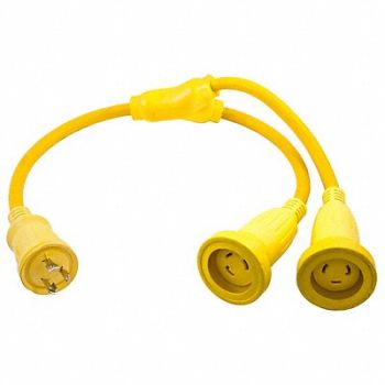 HUBBELL WIRING DEVICE-KELLEMS Marine Adapter 30A 125VAC, 3D986