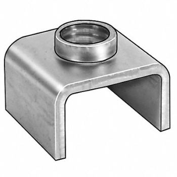 GRAINGER APPROVED TJnt Fstr Stl 3/8 -16 18ga 1in Sqr 10PK, 3DRD8