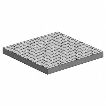 GRAINGER APPROVED Plate Stock Aluminum 24 in Overall L, 3VXC7