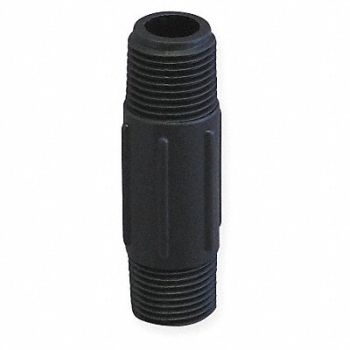 GRAINGER APPROVED Nipple 3 x 4 In MNPT Poly Black, 3DTK9