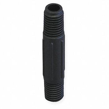 GRAINGER APPROVED Nipple 3 x 6 In MNPT Poly Black, 3DTL1