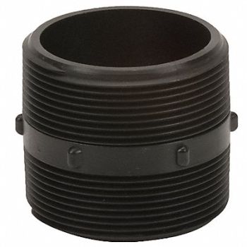 GRAINGER APPROVED Hex Nipple 3 in Schedule 80 MNPT Black, 3DTL2