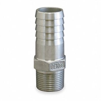 GRAINGER APPROVED Barbed Hose Fitting Hose ID 3/4 NPT, 3DTT6